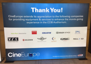 Custom banner produced & installed by QSM Staff